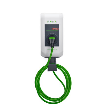 Nabíjačka KEBA KeContact P30 rady X Green Edition vrátane merača MID, kábel