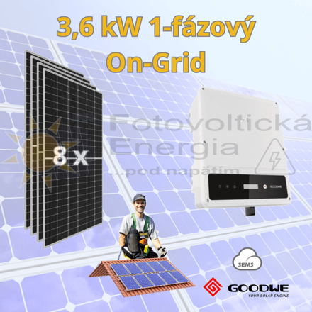 1. - 3,6 kW 1-fázová On-Grid