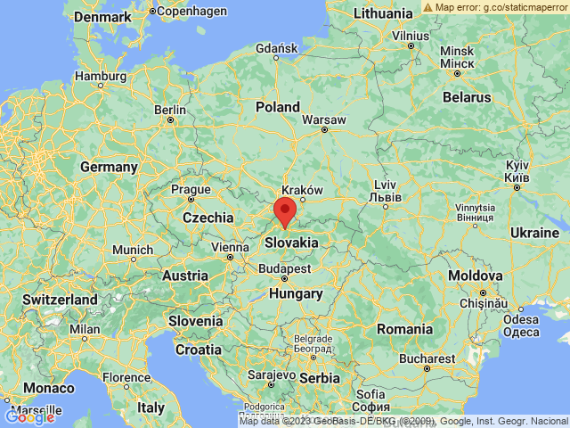 Google map: Hôrka 1, Podhradie, 03852